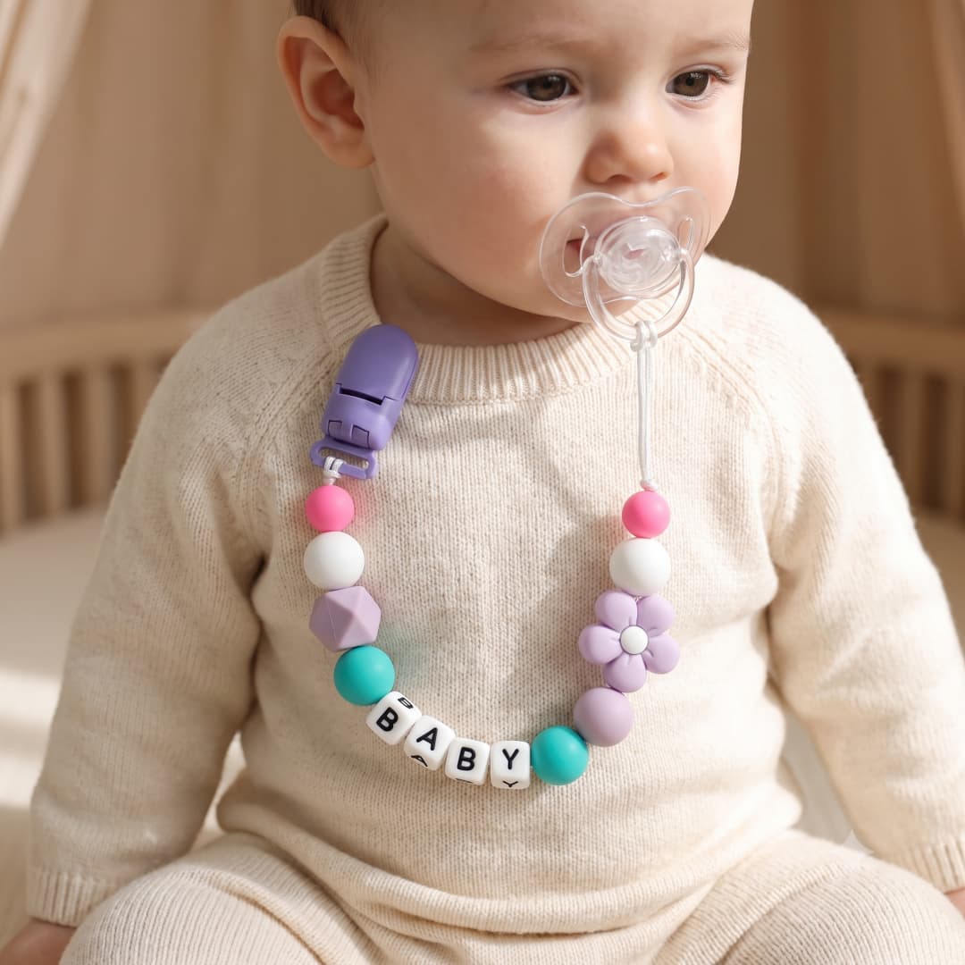 Baby Teethers - Персонализированный держатель для пустышки с именем,