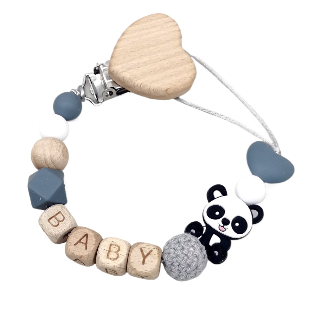 Baby Teethers - Деревянная персонализированная цепочка для детской соски