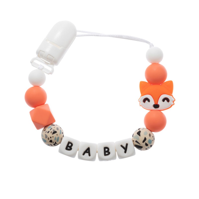 Baby Teethers - Мультфильм персонализированное имя ручной работы зажимы
