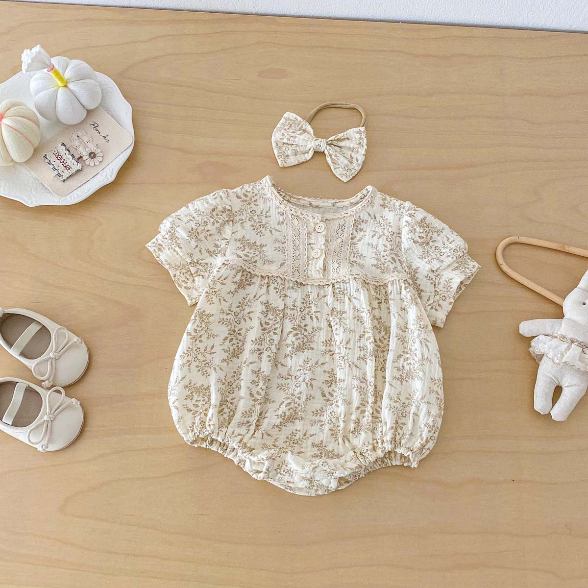 Baby Products Korean - Летний тонкий комбинезон-жакет из креповой ткани