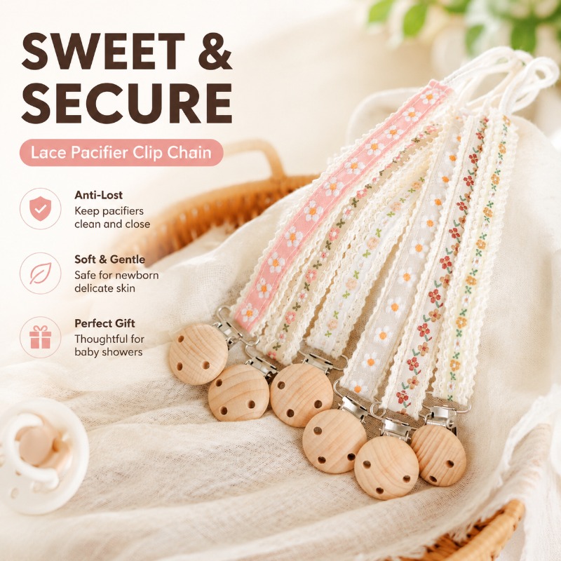 Baby Products For Newborn - Кружевная цепочка-держатель для пустышки для новорожденных,