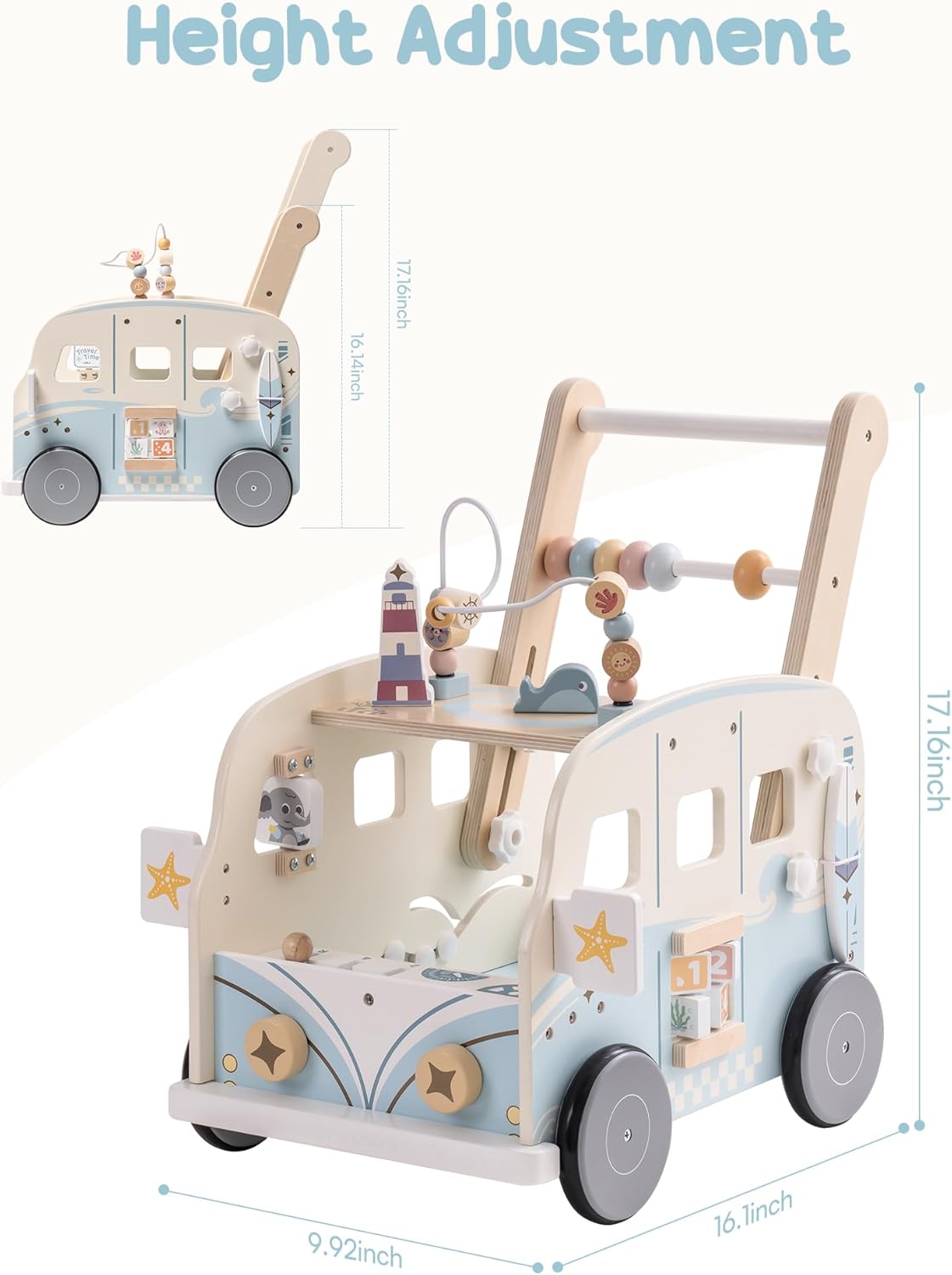 Деревянные ходунки Robotime Ro – обзор и цена Baby Walker Activity